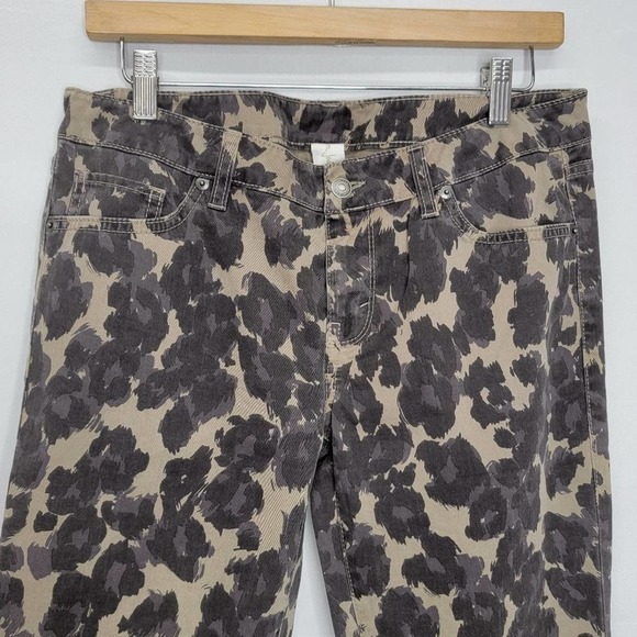 London Jeans Leopard Ankle Cropped Jeans - Picture 5 of 11